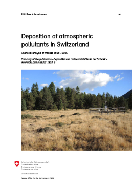 Cover Deposition of atmospheric pollutants in Switzerland (Summary)