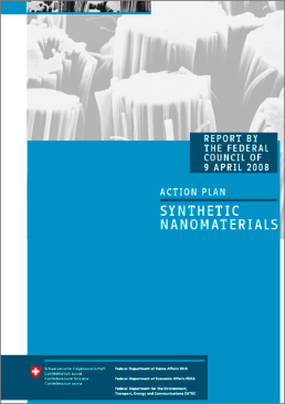 Cover Action plan "Synthetic Nanomaterials". Report by the Federal Council of 9 April 2008. 16 p.