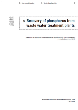 Cover Recovery of phosphorus from waste water treatment plants (Summary)