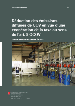 Cover Réduction des émissions diffuses de COV en vue d’une exonération de la taxe au sens de l’art. 9 OCOV
