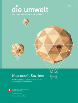 Cover Magazin «die umwelt» 2/2018 - Holz macht Karriere