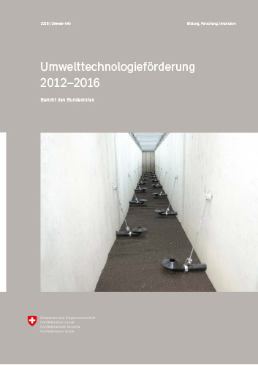 Umwelttechnologieförderung 2012-2016