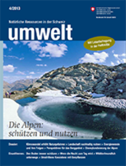 Cover Magazin Umwelt 4/2013 Der Alpenraum