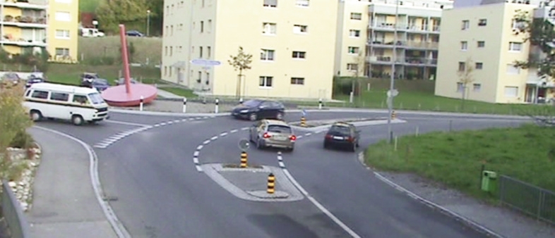 Muhen (AG) - Neugestalteter Kreuzungsbereich Hauptstrasse K208/Köllikerstrasse K320