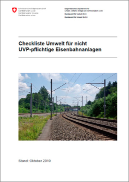 Cover Checkliste Umwelt für nicht UVP-pflichtige Eisenbahnanlagen