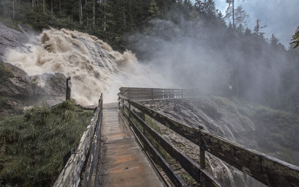 Bach mit viel Wasser (aber ohne Hochwasser-Schäden)