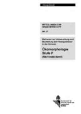 Cover Methoden zur Untersuchung und Beurteilung der Fliessgewässer: Ökomorphologie Stufe F (flächendeckend). 1998. 49 S.