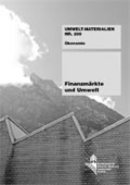 Cover Finanzmärkte und Umwelt. 2005. 92 S.
