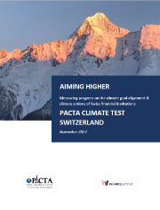 PACTA Klimatest Schweiz 2022 Titelblatt: Aiming higher