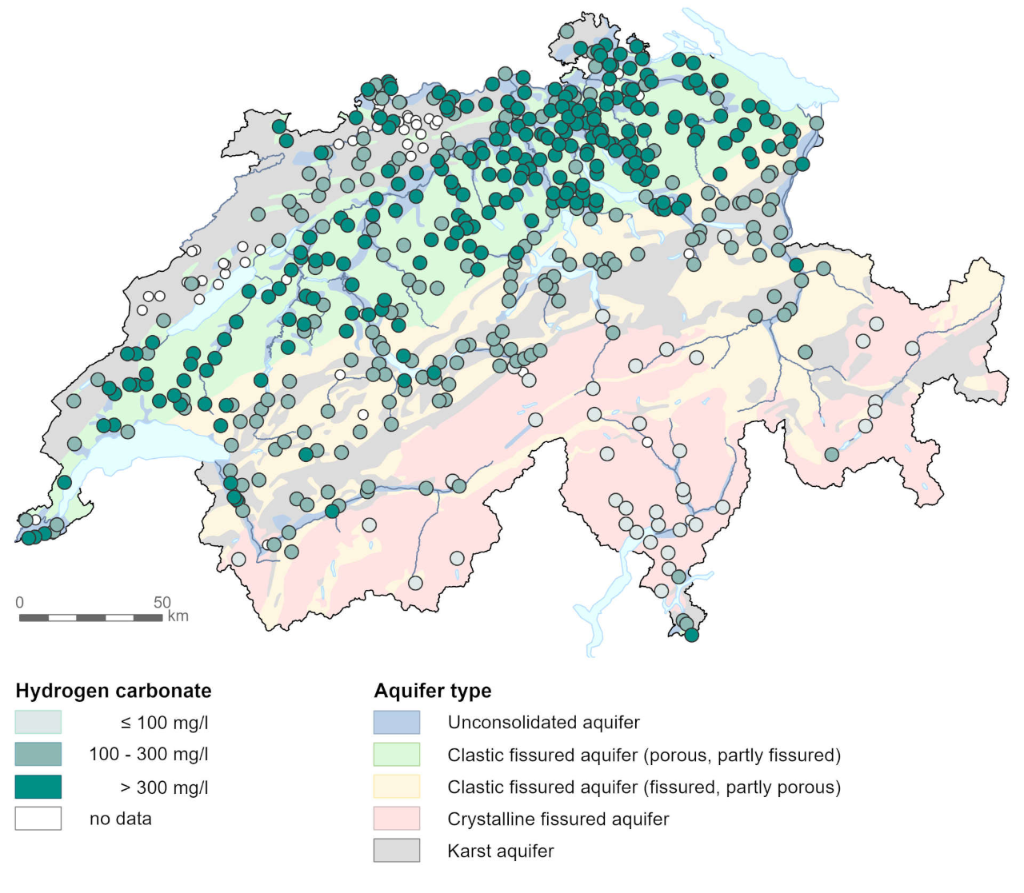 Hydrogen carbonate in groundwater 2018/2019