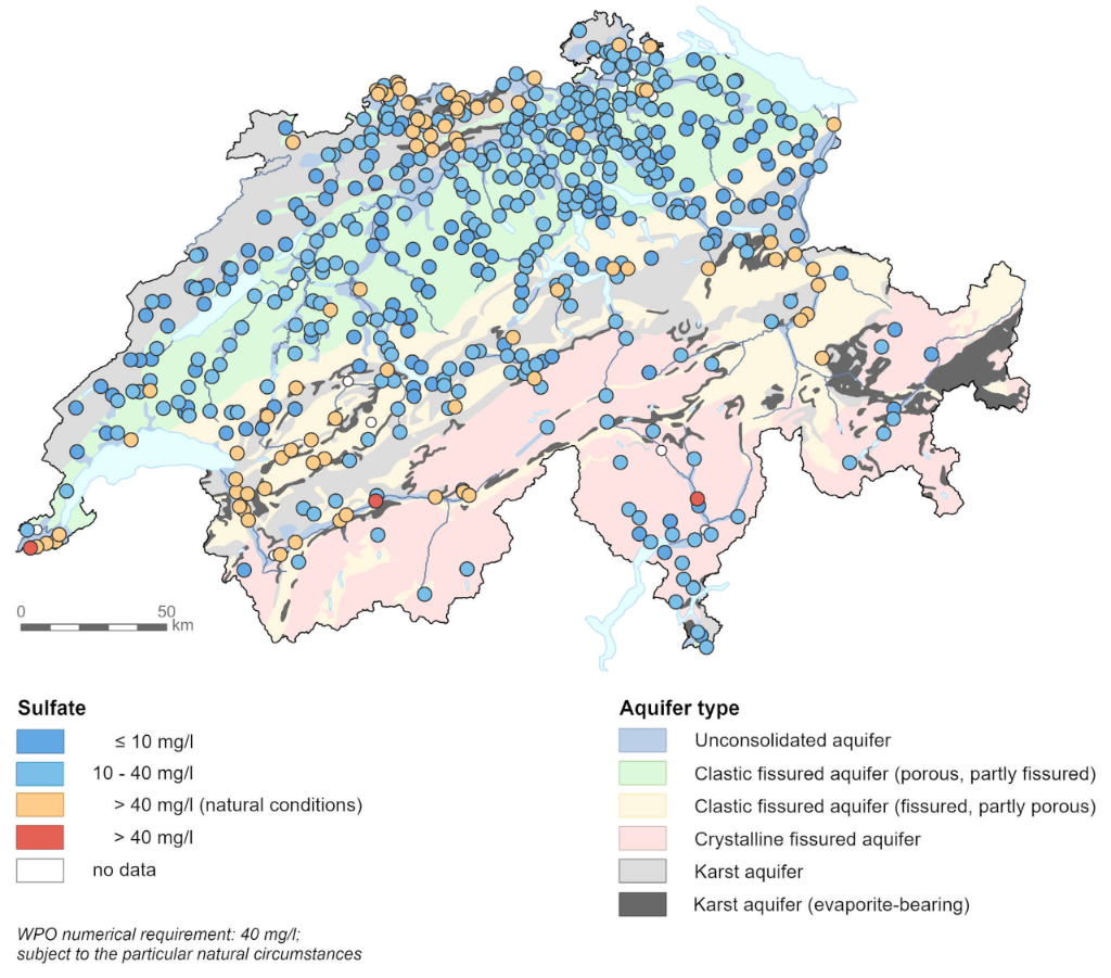 Sulfate in groundwater 2018/2019