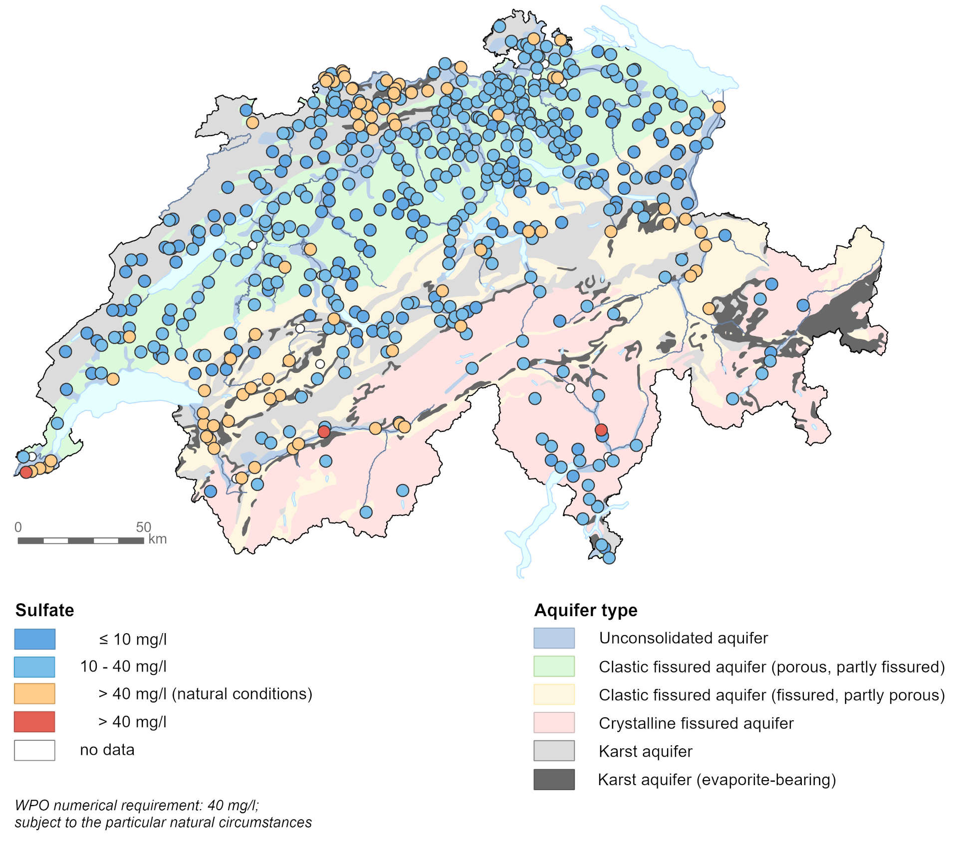 Sulfate in groundwater 2018/2019