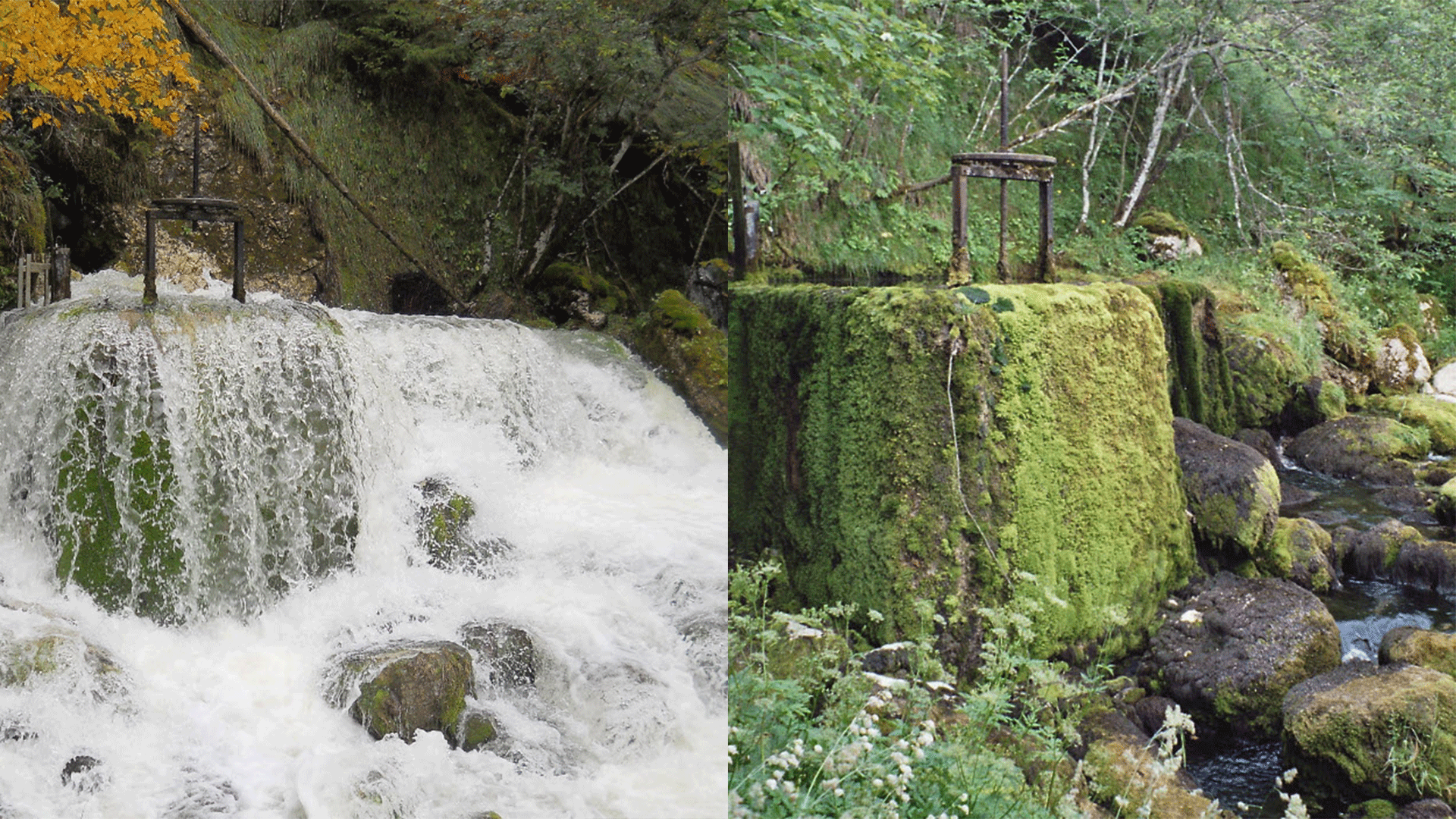 Hoher und niedriger Quellabfluss