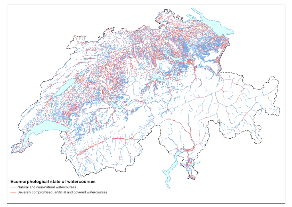 Ecomorphological state of watercourses