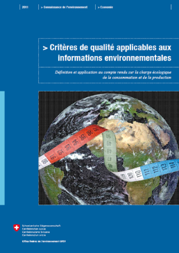 Cover Critères de qualité applicables aux informations environnementales (Synthèse)