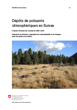 Cover Dépôts de polluants atmosphériques en Suisse (Résumé)