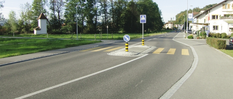 Muhen (AG) - Hauptstrasse, aménagement de l’espace routier, section sud