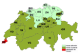Systèmes de chasse en Suisse (carte)