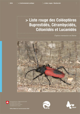 Cover Liste rouge des Coléoptères Buprestidés, Cérambycidés, Cétoniidés et Lucanidés