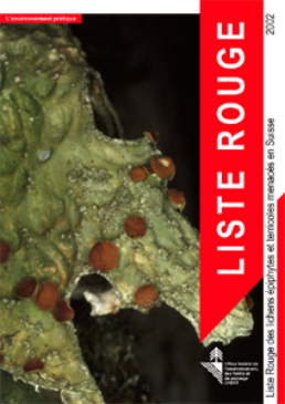 Cover Liste rouge des espèces menacées en Suisse: Lichens épiphytes et terricoles. 2002. 124 p.