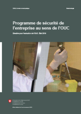 Cover Programme de sécurité de l'entreprise au sens de l'ordonnance sur l'utilisation confinée (OUC)