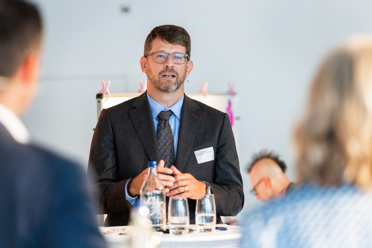 Reto Burkard vom BAFU an Tagung CO2-Entnahme und -Speicherung 2022