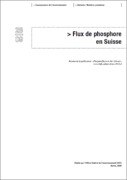 Flux de phosphore en Suisse (Résumé)