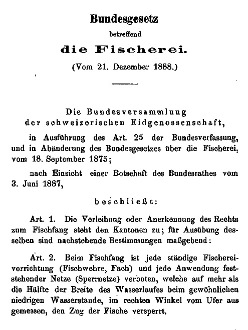 Fischereigesetz von 1888
