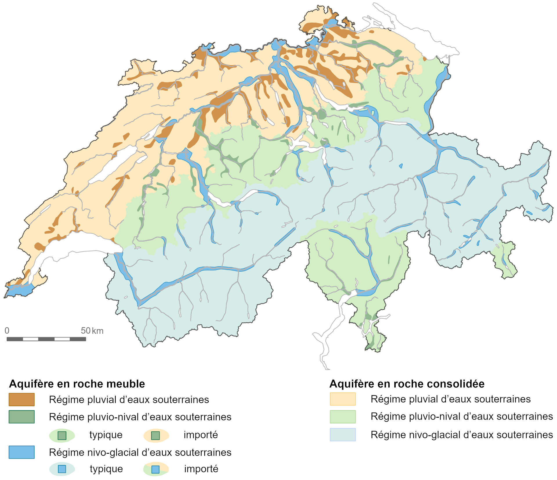 Régimes d’eaux souterraines en Suisse