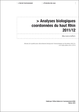 Cover Analyses biologiques coordonnées du haut Rhin 2011/12