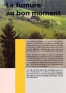 Cover La fumure au bon moment. 1997. 4 p.