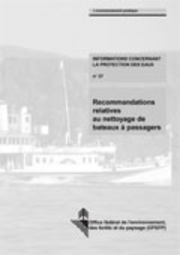 Cover Recommandations relatives au nettoyage de bateaux à passagers. 2000. 17 p.