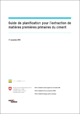 Guide de planification pour l’extraction de matières premières primaires du ciment