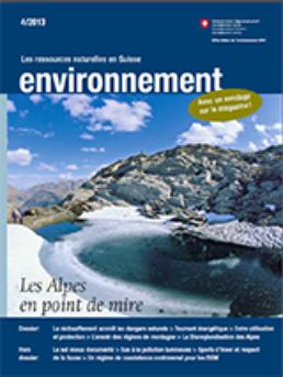 Cover Magazine environnement 4/2013 l'espace alpin