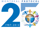 Logo du 25e anniversaire du Protocole de Montréal