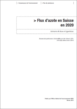 Cover Flux d’azote en Suisse 2020 (Résumé)