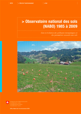 Cover Observatoire national des sols (NABO) 1985 à 2009