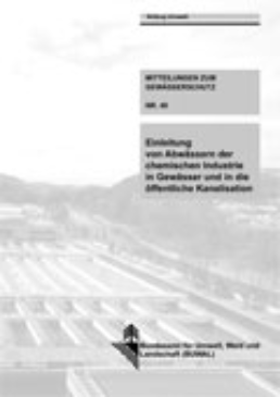 Cover Einleitung von Abwässern der chemischen Industrie in Gewässer und in die öffentliche Kanalisation. 2001. 36 S.