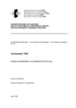 Cover Hochwasser 1999. Analyse der Messdaten und statistische Einordnung. 2000. 112 S.