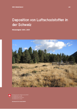 Cover Deposition von Luftschadstoffen in der Schweiz