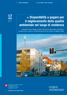 Cover Disponibilità a pagare per il miglioramento della qualità ambientale nel luogo di residenza. 2007. 40 p.