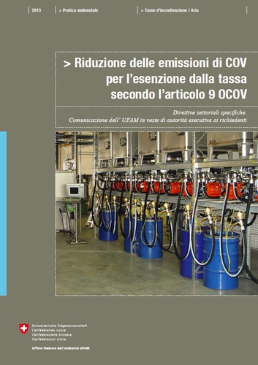 Cover Riduzione delle emissioni di COV per l’esenzione dalla tassa secondo l’articolo 9 OCOV