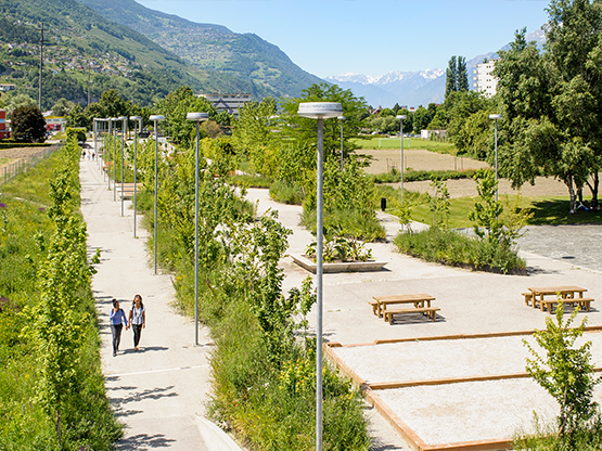 Hitzeschutzmassnahmen in Sion